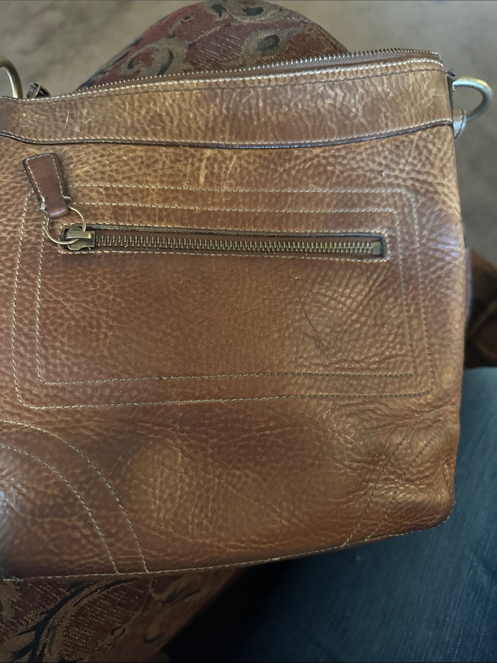 Coach 1941 Chelsea Brown Laced Leather Crossbody Shoulder Bag Brass Hardware